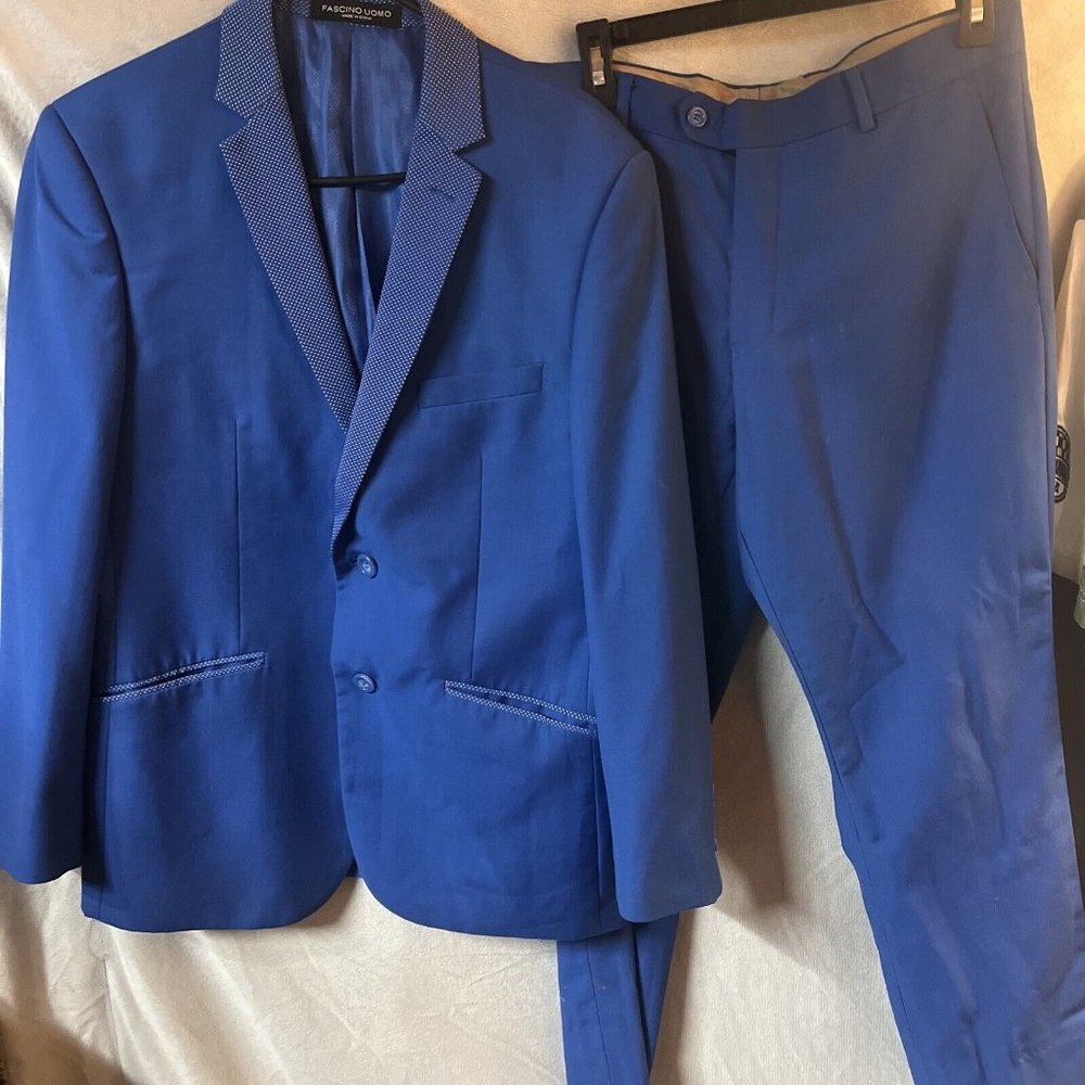 2 piece Fascino Upmost‎ suit Jacket 38 R pants 32 x 26 h